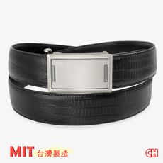 【CH-BELT 銓丞皮帶】男內穿式自動扣皮帶 商務正式 男皮帶腰帶(黑)