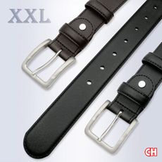 【CH-BELT 銓丞皮帶】加長男皮帶XXL 加大腰休閒 男皮帶腰帶(黑/咖XXL)