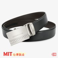 【CH-BELT 銓丞皮帶】自動扣男皮帶 商務自信 男紳士皮帶腰帶(黑)