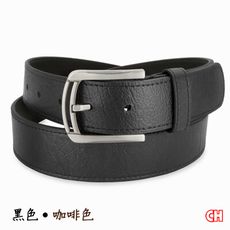 【CH-BELT 銓丞皮帶】沉穩時尚男皮帶 中性休閒皮帶腰帶(黑/咖)