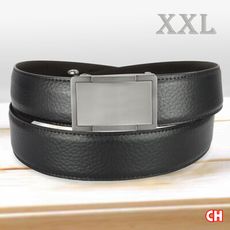 【CH-BELT 銓丞皮帶】加長尺寸XXL 內穿式自動扣皮帶 男紳士皮帶腰帶(黑XXL)