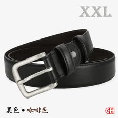 【CH-BELT 銓丞皮帶】男皮帶大腰圍XXL 加長中性 男皮帶腰帶(黑/咖XXL)