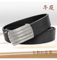 【CH-BELT 銓丞皮帶】嚴選牛皮自動扣紳士休閒男皮帶腰帶(黑)