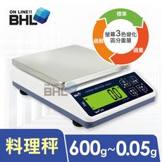 【BHL 秉衡量】鋰電池充電式 高精度防干擾行動智能烘焙料理秤 BHP+-600g(電子秤/料理秤)