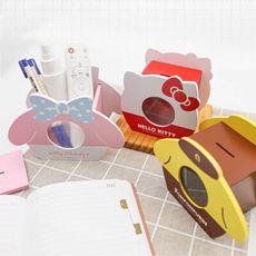 Sanrio三麗鷗 KITTY凱蒂貓 美樂蒂 布丁狗 造型存錢置物盒 筆筒 收納盒【5icoco】