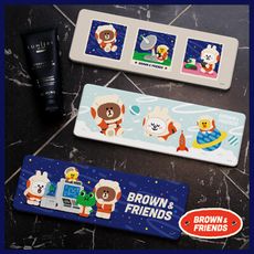 LINE FRIENDS 熊大兔兔太空梭珪藻土吸水洗漱墊 吸水墊24x8x0.5cm【5icoco】