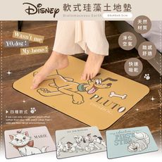 迪士尼Disney 貓狗系列 軟式珪藻土吸水地墊 腳踏墊 吸水墊 60x40【5icoco】