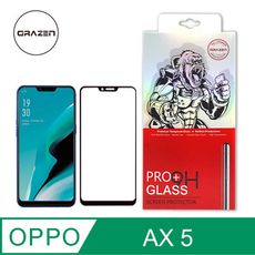 【格森GRAZEN】OPPO AX5 滿版(黑)鋼化玻璃