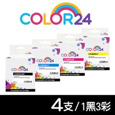 【COLOR24】for BROTHER 1黑3彩 LC462XL-BK/C/M/Y 相容墨水匣