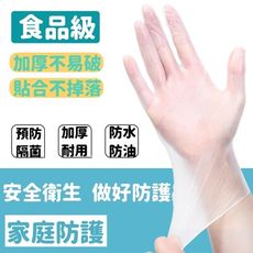 一次性 PVC手套 防疫 食品級 防護 防水防油 洗碗餐飲乳膠橡膠美容透明加厚