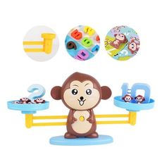 數字猴子天秤遊戲組 教學玩具 天平玩具 算數 砝碼 益智玩具-雪倫媽咪屋