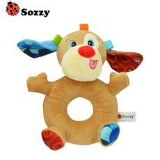 嬰兒動物手搖鈴圓手搖鈴 毛絨玩具-雪倫媽咪屋