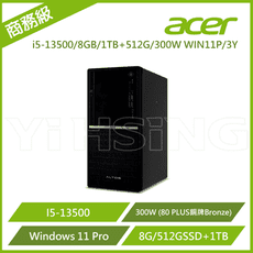 Acer 宏碁 商務桌電 P10 F9-20L (i5-13500/8GB/1TB+512G/DVD