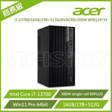 Acer 宏碁 商務桌電 Veriton VM8715G i7-13700/16GB/1TB+512