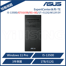 ASUS 華碩 ExpertCenter系列-TE 商用電腦 I5-13500/GTX1650/8G