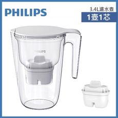 飛利浦 PHILIPS  AWP2937長效超濾濾水壺3.4L(內含1芯)