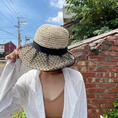 夏季新款網紗草帽可折疊防曬遮陽帽太陽帽