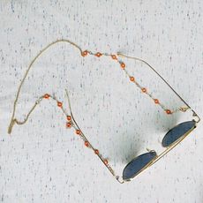 網紅同款街拍橘花滴油手工項鏈眼鏡鏈 口罩鏈 多用鏈 耳機防丟鍊