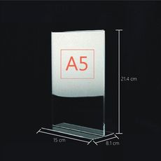 【美的空間】A5尺寸直式T型透明壓克力DM立牌架