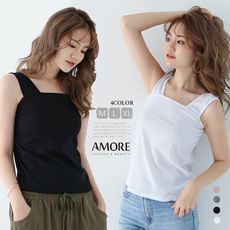 【Amore日韓女裝】日系舒適無袖寬版背心上衣 女款 M-XL 4色