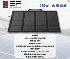 EcoFlow 220W 太陽能板