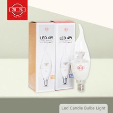 【旭光】LED 4W E14 2700K 燈泡色 黃光 全電壓 亮彩節能 拉尾 蠟燭燈