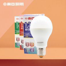 【東亞照明】LED燈泡 12W 白光 黃光 E27 全電壓 LED 球泡燈 另有13W16W