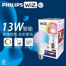 【PHILIPS飛利浦】LED WiZ 13W 110V APP手機控制 調光調色 智慧照明 球泡燈