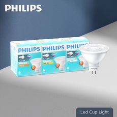 【PHILIPS飛利浦】LED 6W 燈泡色 白光 黃光 36度 全電壓 MR16 免壓杯燈