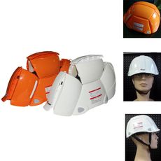 PUSH! 地震防災相關用品 折疊式安全帽防災帽防災頭盔戶外運動安全帽(加強版)一入J20-1白色