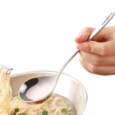 PUSH!餐具不銹鋼拉麵勺304不鏽鋼湯勺長柄日式韓式E137