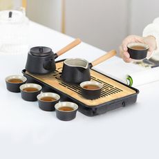 陶瓷側把壺旅行茶具套組 / 附收納包