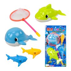 【888便利購】2入發條式噴水鯨魚洗澡玩具(附撈網)(ST027)