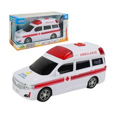 ST台灣配音中型白色救護車(救護車聲音)(品質佳超會跑)_x000D_【888便利購】