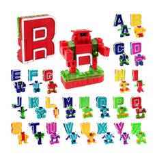 【888便利購】ABC字母變形積木機器人(每款2變/26款字母)(授權)