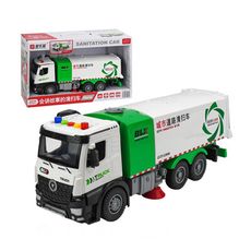 1:18 聲光摩輪城市道路清掃車(車門可開/後車箱可傾倒/燈光音效/音樂/說故事)(5878)