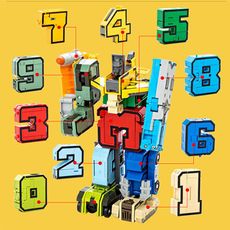 【888便利購】數字變形積木機器人(每款2變/10款可大合1)(授權)
