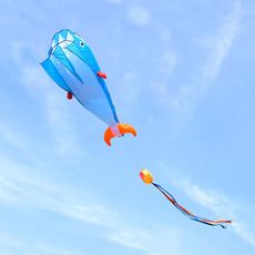 大鯨魚造型風箏(軟式風箏)(全配/附150米輪盤線)【888便利購】