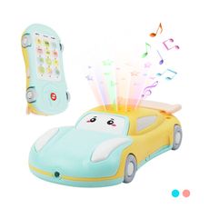 幼兒安撫型小汽車造型手機(可調音量/星空燈/早教音樂)(9961)【888便利購】