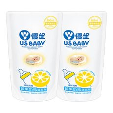 US BABY 優生 蔬果奶瓶清潔劑柚香(900ml)補充包2入【贈好禮】