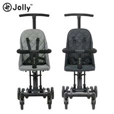 英國 Jolly 輕便型摺疊手推車-灰/黑【佳兒園婦幼生活館】