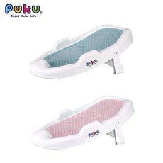 Puku 藍色企鵝 摺疊沐浴架-藍色/粉色【佳兒園婦幼噌活館】