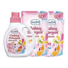 Baan 貝恩 嬰兒抗菌洗衣精1000ml+補充包800mlx2【佳兒園婦幼生活館】