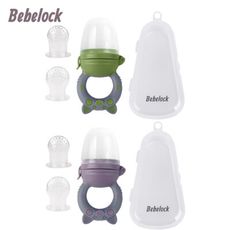 BeBeLock 奶嘴水果棒-紫小豬/綠小豬【佳兒園婦幼生活館】