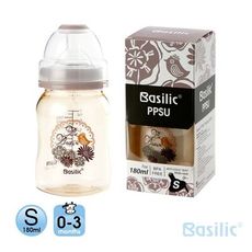 貝喜力克 莫蘭迪防脹氣PPSU寬口小奶瓶180ml【附贈純棉造型圍兜x1+安撫奶嘴x2】