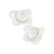 Chicco 舒適哺乳-輕量柔軟矽膠拇指型安撫奶嘴2入組(小)2-6m-夜光款【佳兒園婦幼生活館】