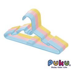 Puku 藍色企鵝 彩虹糖衣架-12入【佳兒園婦幼生活館】