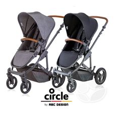 Circle Catania 4 輕量歐系雙向手推車(經典黑/尊爵灰)