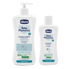 Chicco 寶貝嬰兒植萃泡泡浴露750ml+洗髮精200ml(溫和不流淚配方)【佳兒園婦幼生活館】