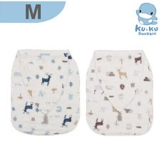 【藍/粉隨機出貨】KU KU 酷咕鴨 墊背吸汗巾M-北歐森林【佳兒園婦幼館】